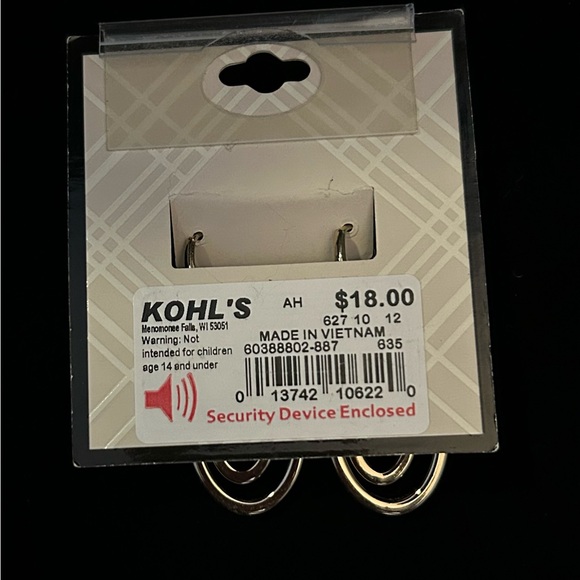 NWT Dana Buchman gold dangle oval  earrings - Picture 4 of 5